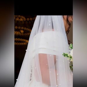 Wedding dress veil only.  Worn once. Ivory.  Cathedral 110.  Essence AVL 0043.